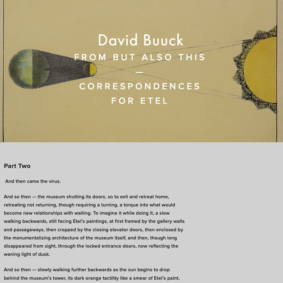 screen shot of a web page: https://www.aperfectvacuum.club/david-buuck